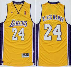 Black And Yellow Jersey Nba Los Angeles Lakers Jersey 24 Kobe Bryant Black Mamba Nickname Yellow Revolution 30 Swingman Jerseys Kobe Bryant Black Mamba Los Angeles Lakers Jersey