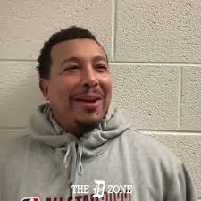 Detroit University Prep Head Coach Brandon Barrett spoke with Carl Bow  following their win tonight., He discussed how they're learning to win and  his thoughts