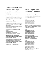 Sayang cukuplah sudah sandiwara cintamu cukuplah sudah cinta kita disini. Lirik Lagu Warna