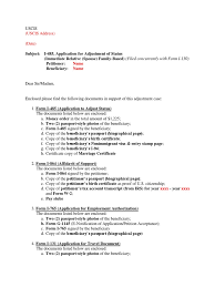 When creating an official or business letter, discussion design and format is key to making a good impression. Sample I 485 Cover Letter