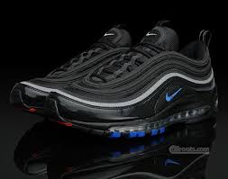 Nike Air Max 97 Black Patent Leather Blue Red Sneakernews Com Nike Air Max Nike Air Max 97 Black Patent Leather