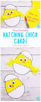 Say happy easter with handmade cards and spring greetings. Hatching Chick Easter Card Craft Kids Craft Room