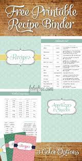 Free Recipe Binder In 3 Color Options Fab N Free Recipe Binder Printables Recipe Book Diy Recipe Binder