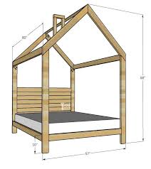 The base of the bed is a frame made out of the 1x6s and cross beam 2x4s for. House Frame Bed Full Size Her Tool Belt