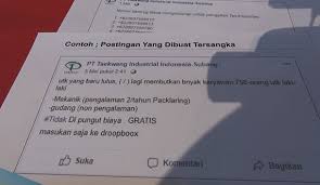 Contoh soal psikotes koran dan jawabannya perlu anda jadikan sebagai bahan untuk belajar supaya nantinya jika anda mengikuti pelaksanaan seleksi tes psikotes di sebuah perusahaan, anda sudah memiliki gambaran gambaran umum bagaimana cara menyelesaikan soal psikotes koran dengan baik dan benar Alamat Email Pt Taekwang Subang Masnurul