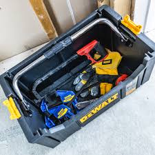 If dewalt starts bundling 12v or compact 20v cordless tools in or with tstaks, this is the one we would how about a wheeled base? Dewalt Toughsystem Tote 21