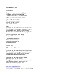 Yovie dimulai dengan y, klik y. Lagu Cinta Geisha Lirik