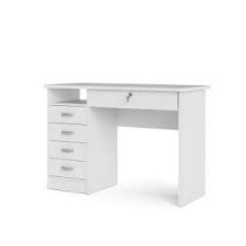 Lumisource Luster Light Blue And Chrome Office Desk Ofd Tm Lstr Lbu The Home Depot In 2020 White Desk With Drawers White Desk Bedroom Tvilum