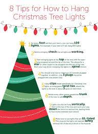 8 Tips For How To Hang Christmas Tree Lights Infographic Hanging Christmas Tree Christmas Tree Lighting Christmas Lights