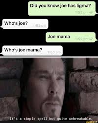 Did You Know Joe Has Iigma Who S Joe Joe Mama Who S Joe Mama It S A Slmple Spell But Quite Unbreakable Ifunny Silly Memes Memes Did You Know