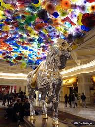 Beautiful Chihuly Chandelier In The Bellagio Lobby Las Vegas Travelgumbo