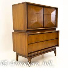 United Furniture Mid Century Modern Diamond Highboy Dresser Mid Century Furniture Mid Century Modern Furniture Modern Furniture Online
