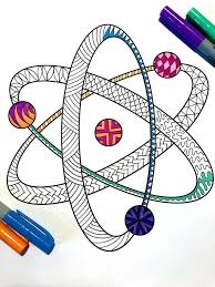 Download, print & color this free zentangle atoms art design. Atom Pdf Coloring Page Etsy In 2021 Coloring Pages Atom Drawing Mandala Design Art