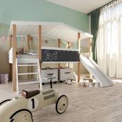 Vorhang set und bettschublade, offenes dach weiß lackiert weiß. Wallenfels Com
