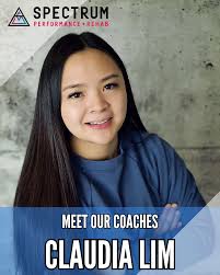 MEET OUR COACHES Claudia graduated from the Personal Fitness Trainer  program at NAIT in 2021. Growing up, she played basketball, badminton,  soccer, and golf and still enjoys them to this day! Claudia