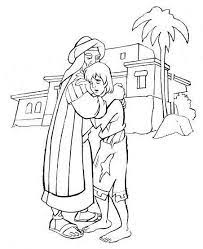 Prodigal son comes home bible coloring page. Pin On Bible Pictures
