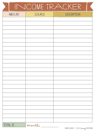 income tracker expenses free printables expense printable net cash flow statement