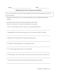 Sentences Worksheets Run On Sentences Worksheets Run On Sentences Free Grammar Worksheet Sentences