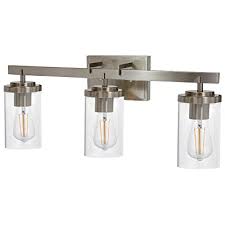 Modern led over mirror wall light for bathrooms. Buy Bonlicht 3 Light Vanity Lighting Modern 3 Light Brushed Nickel Hallway Wall Sconce With Clear Glass Shade Industrial Bathroom Light Fixtures Over Mirror Wall Lamp For Kitchen Foyer Dressing Table Online In