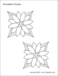 Now, it's bright red and green colors are appreciated in even more homes. Poinsettia Flowers Free Printable Templates Coloring Pages Firstpalette Com