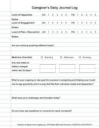 A Daily Caregiver Notes Template Writing As Therapy When Caring For An Aging Loved One Ioa Blog In 2020 Caregiver Resources Caregiver Elderly Caregiver