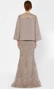 Moss crepe mix lace prada. The Kurung Kedah With Full Sakura Lace In Sand Fashionvalet
