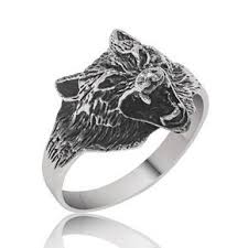 Ring Signet Ring Man Woman Animal Wolf Wolf Kurt 6g Sterling Silver Men Ring Women 925 Sterling Silver