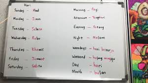See the reaction of the locals when you can master the language. Learning Days Of The Week In Malay Language Hari Dalam Bahasa Melayu Youtube