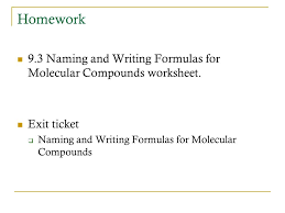Carbon monoxide, co, is an example of a diatomic molecule, while. Drill Determine The Formulas For The Following 1 Na And Cl 2 Zn 2 And Cl Ppt Download