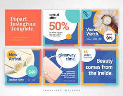 Modelo De Postagem Do Instagram Colorfull Pop Art Instagram Post Template Instagram Ads Design Social Media Design Inspiration