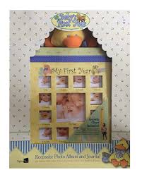 Babys First Year Keepsake Photo Album And Journal With Plush Growth Chart