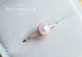 Nova Pearl Engagement Ring Petite Halo Diamond Akoya Pearl Ring Celestial Engagement Ring Galaxy Wedding 14k Gold 18k Gold Platinum Gold Pearl Ring Traditional Engagement Rings Rose Gold Pearl