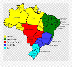 Brazil is located in south america. Map Of Brazil Clipart Brazil Clip Art Brazil Map With Legend Png Download 1719951 Pinclipart