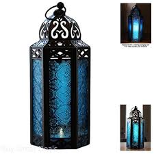 Check spelling or type a new query. Blue Glass Hanging Moroccan Candle Lantern Chain Blue Outdoor Garden Decoration Ebay