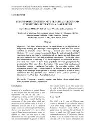 0 ratings0% found this document useful (0 votes). Pdf Case Report Second Opinion On Insanity Plea In A Murder And Attempted Suicide Case A Case Report