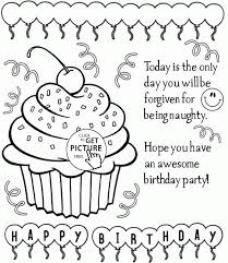 Happy Birthday Cupcake Coloring Page For Kids Holiday Coloring Pages Printables Happy Birthday Coloring Pages Birthday Coloring Pages Coloring Birthday Cards