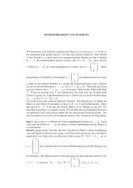 In wahrheit sind sie aber erfunden worden, um das (mathematische) leben zu erleichtern! Http Www Algebra Uni Linz Ac At Students Mathinf Vlss11 Matrixinvertierbarkeit Pdf