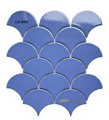 Gạch Mosaic Vảy Cá Rạn Màu Xanh Dương GP-8905 - GachMosaic.Com