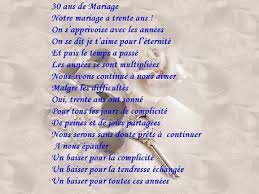 Poeme 30 Ans De Mariage