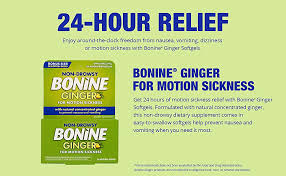 Find quality health products to add to your shopping list . Amazon Com Non Drowsy Bonine Ginger For Motion Sickness Sea Sickness Car Sickness Nausea Relief With Natural Ginger 20 Count Health Household