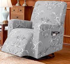 Madison checkerboard large recliner slipcover. Fleur De Lis Living Foral Printed Stretch Box Cushion Recliner Slipcover Reviews Wayfair