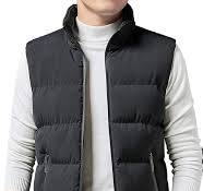 Spanye Men's Puffer Vests Quilted Warm Waistcoat Full-zip ...