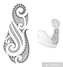 All maori design is made up of a number of essential design elements. Maori Tattoo Design Fits To A Forearm Bath Mat Pixers We Live To Change