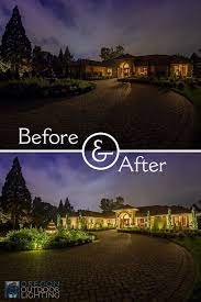 Amazing Before And After Outdoor Lighting Outdoor Lighting Exterior Lighting Outdoor Lighting Design