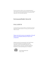 These noted standards represent the most critical environmental health standards. Http Whqlibdoc Who Int Ehc Who Ehc 226 Pdf