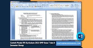 2 x 40 menit a. Contoh Modul Ips K13 Smp Kelas 7 Dan 8 Semester Genap Dokumen Berkas Edukasi