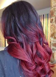 One of the easiest ways to style red ombre on black hair is to start with a few red highlights on top which flow all the way down. Red Ombre Hair On Black Hair Novocom Top