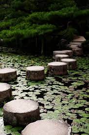 Heian Stepping Stones Poster By Skye Hohmann In 2021 Japanese Garden Zen Garden Stepping Stones