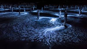 Step Inside A Swirling Mirror Room Of Interactive Ocean Vortices By Teamlab Light Art Installation Interactive Installation Installation Art