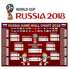 russia world cup 2018 stickers wall chart tournament